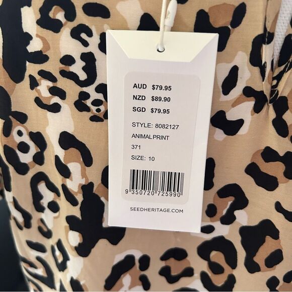 SEED Heritage Animal Leopard Print Top Sz6 New - Picture 7 of 9